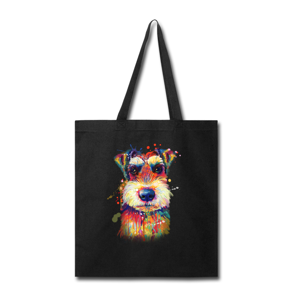 hand Painted Schnauzer Tote Bag