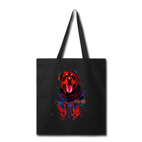 Hand painted rottweiler Tote Bag