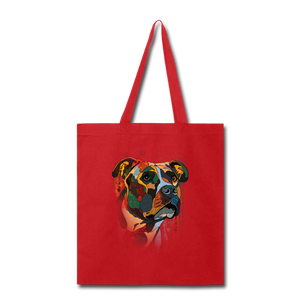 Hand painted pitbull Tote Bag
