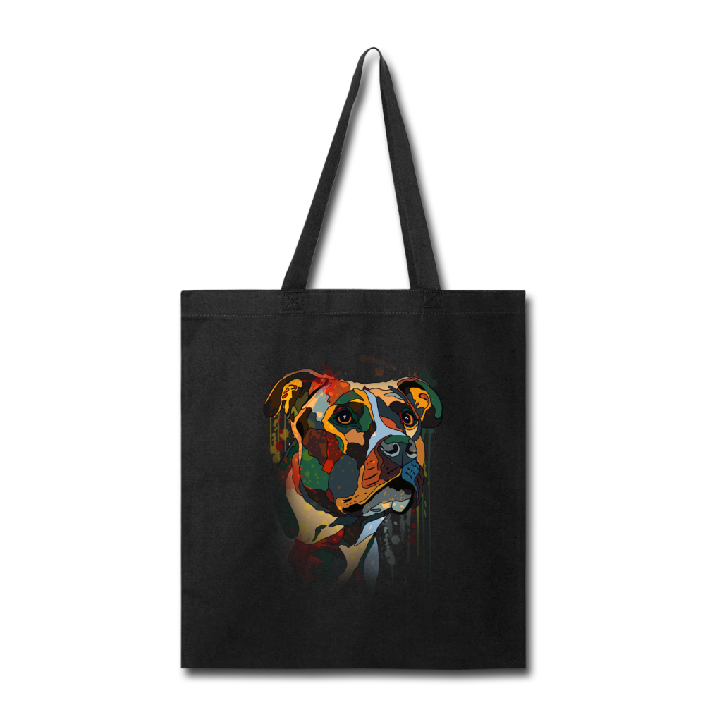 Hand painted pitbull Tote Bag
